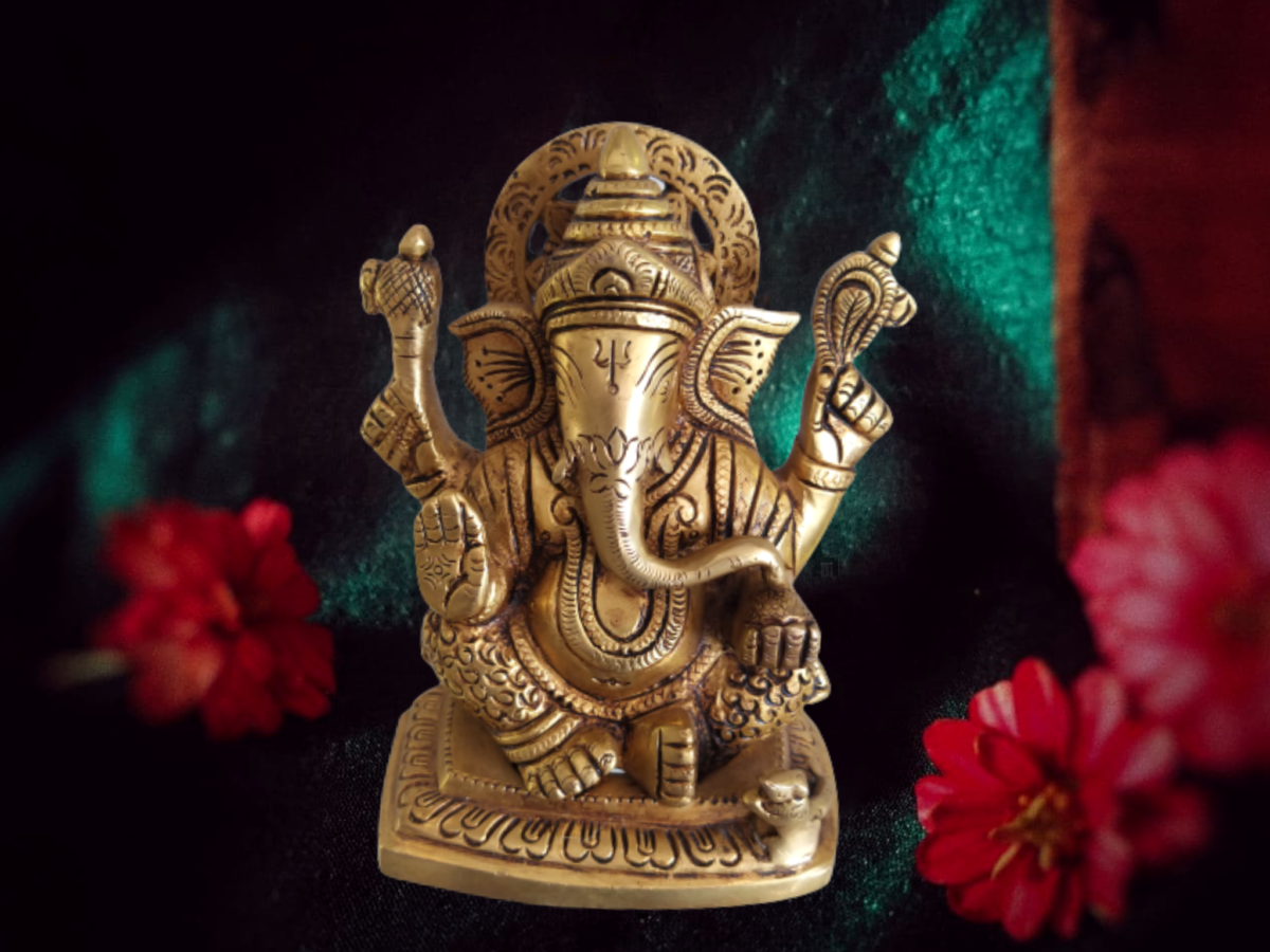 Lord Ganesha Brass Idol 5