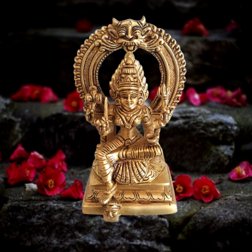 Brass Mariamman Idol with Arch