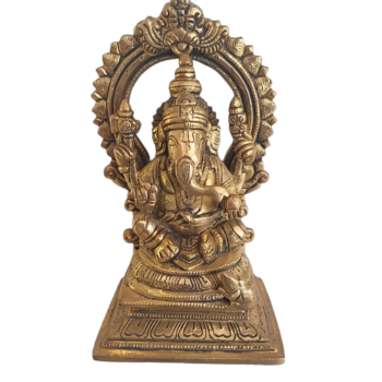 Brass Ganesha With Arch