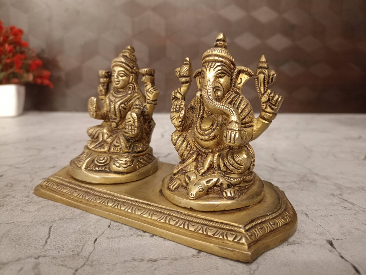 brass lakshmi ganesha idol pooja gift vgocart coimbatore india1 scaled