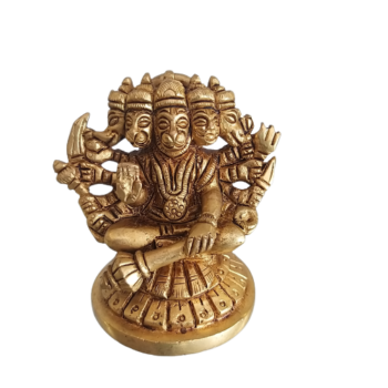 Brass Panchamukhi Hanuman Statue