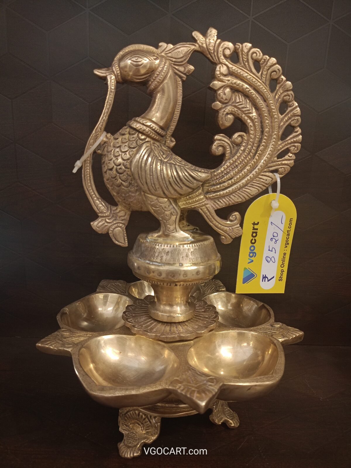 brass peacock diya pooja gift vgocart coimbatore india scaled