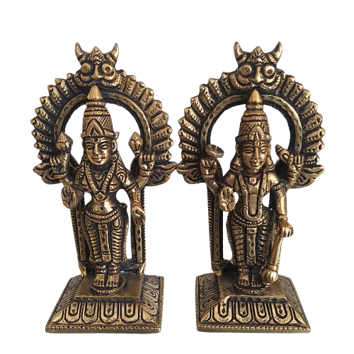 Brass Vishnu Lakshmi Statue