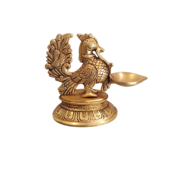 Brass Peacock lamp