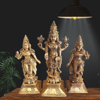 Brass Perumal with sreedevi and bhudevi
