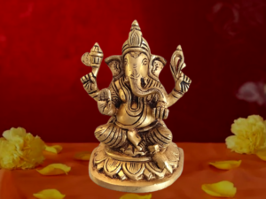 Brass Ganesha Idol 4.7