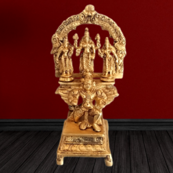 Brass Perumal with Sridevi, Bhudevi with Garuda
