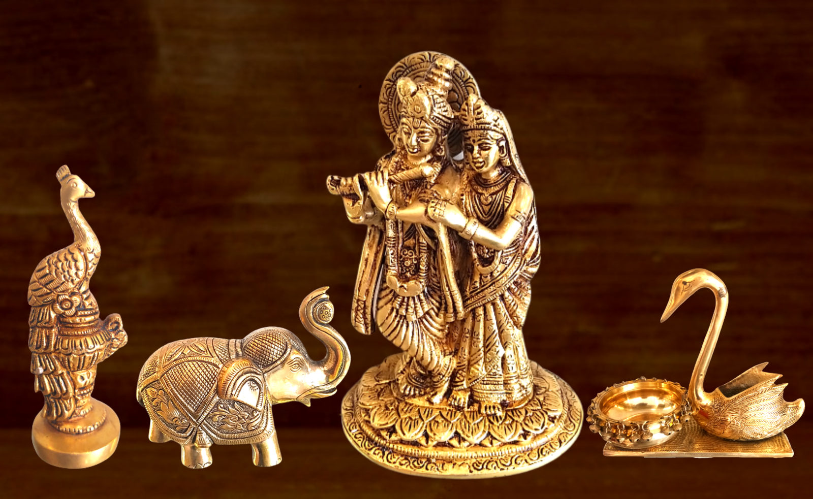 Buy Ekan Metal Radha Krishna Idol Showpiece for Wedding Gift (Multicolour,  30 Gram) Online at Low Prices in India - Amazon.in