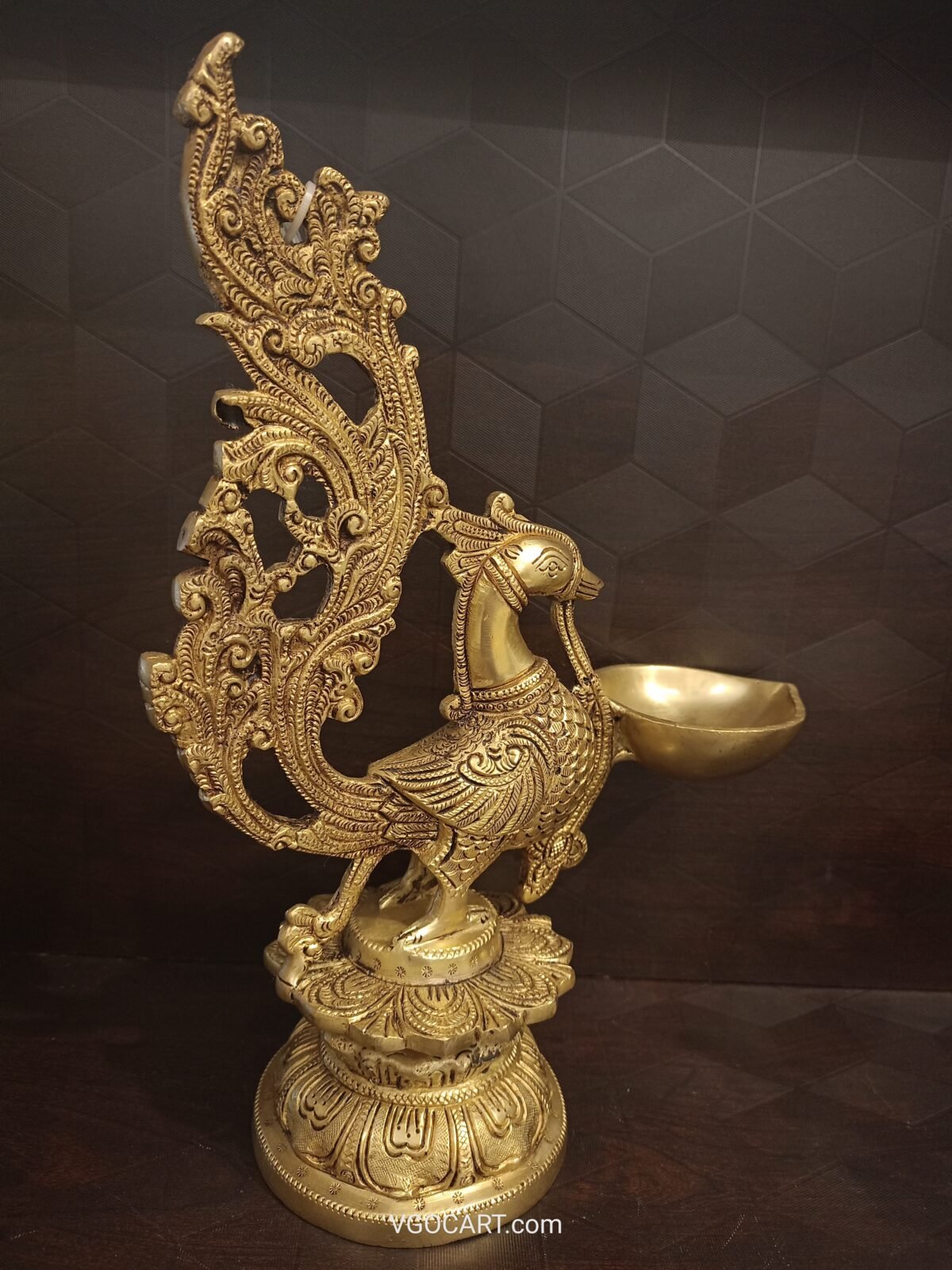 brass peacock diya pooja gift home decor vgocart coimbatore india2 scaled