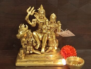 Brass Shiva Family Statue