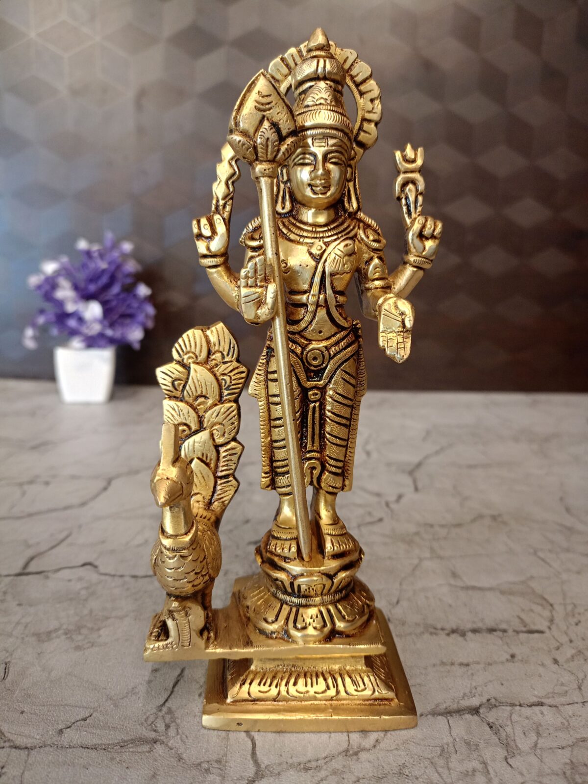 brass superfine murugan statue pooja gift antique vgocart coimbatore india scaled