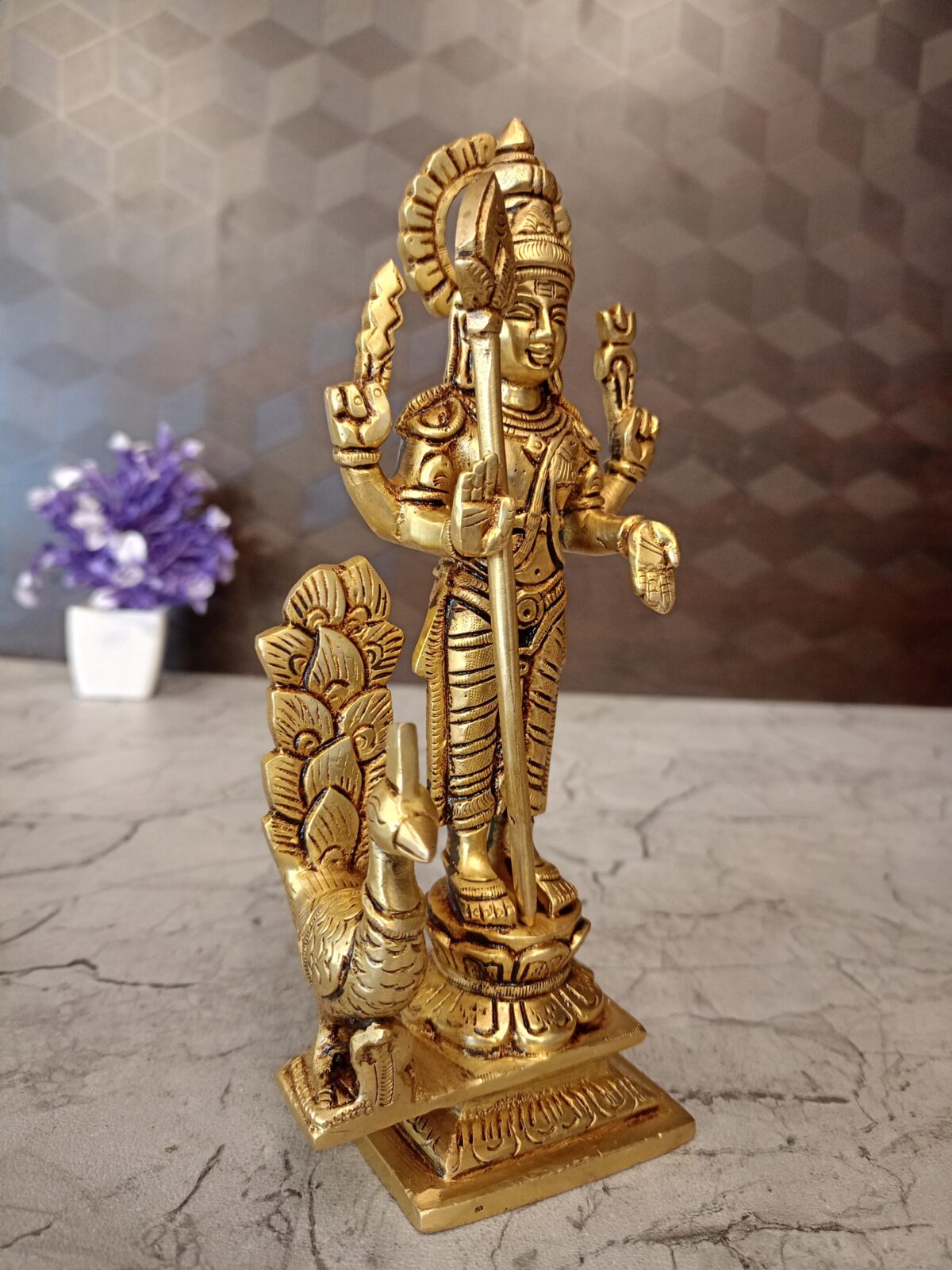 brass superfine murugan statue pooja gift antique vgocart coimbatore india2 scaled