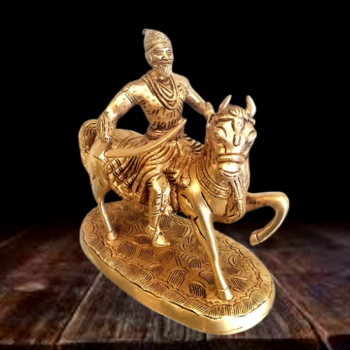 Brass Veer Shivaji Statue