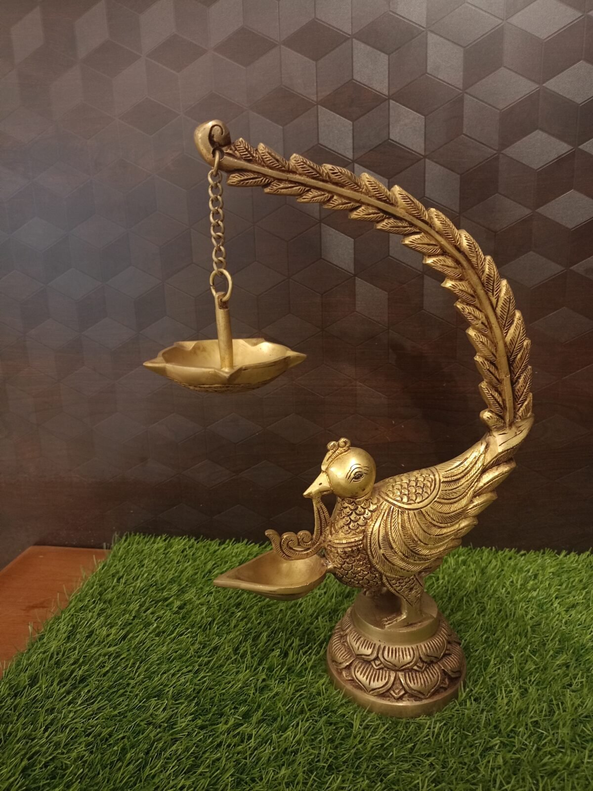 buy brass peacock designer diya india 2 scaled