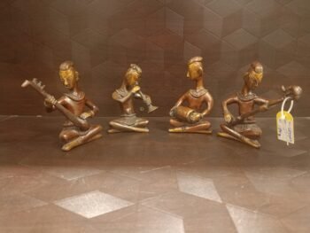 Brass Ladies Music Set Four Statue