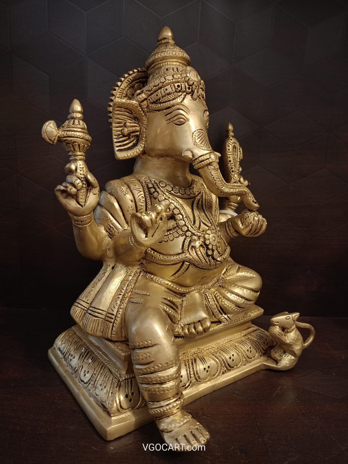 buy brass sitting ganesha statue online antique shop coimbatore india 3 scaled