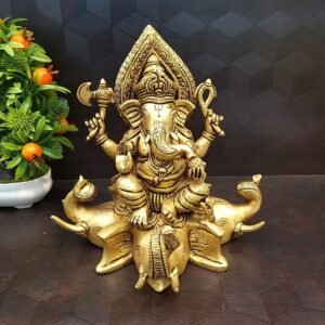 brass god ganesha on elephant idols pooja items hindu god statues home decor gift buy online coimbatore
