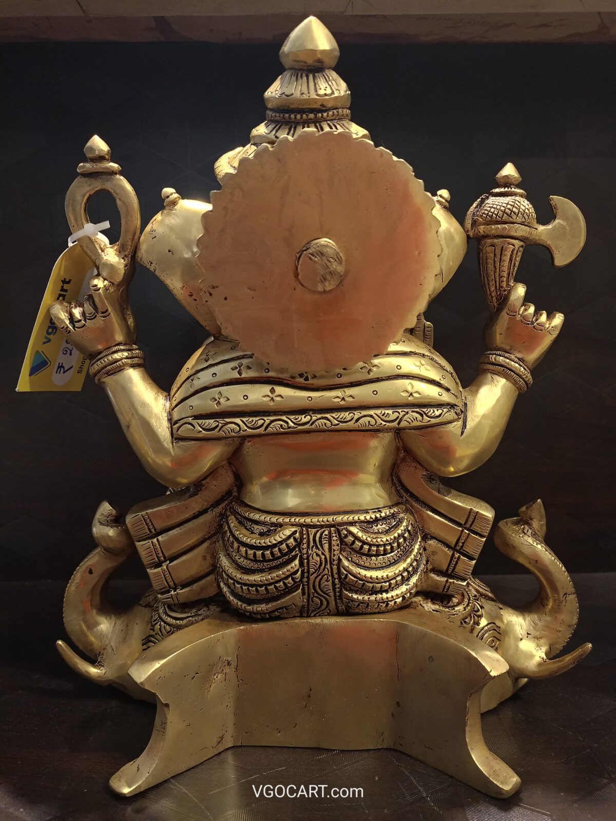 buy brass lord ganesha on elephant idol online coimbatore india 4 scaled