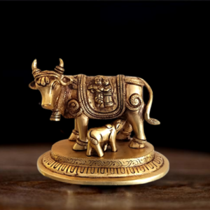 Brass Kamadhenu Statues Cow And Calf Home Decor Gift Radha Krishna Pooja Idols India Buy Online 2686 1
