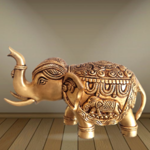 brass Elephant showpiece hindu god idols buy online home decors gifs pooja vastu india 1