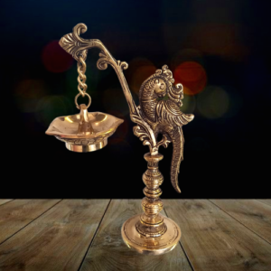 brass Parrot diya pooja items buy online hindu god idols gifts home decors India 2567 1
