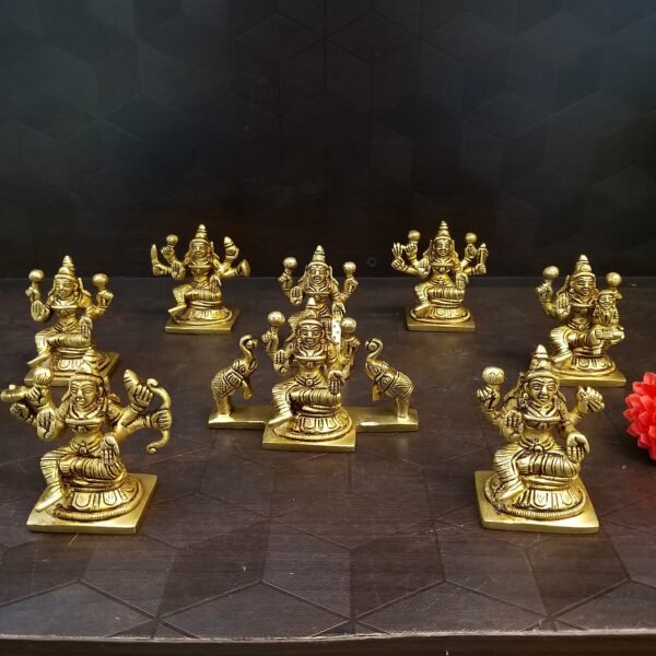 Brass Ashtalakshmi Set Idols Small