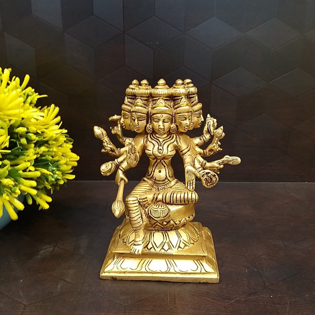 brass big gayathri devi idol pooja items hindu god statues home decor buy online india 3