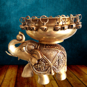 brass elephant uruli hindu god idols buy online home decors gifs pooja vastu india 1