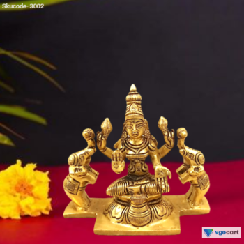 Brass Gajalakshmi Statue