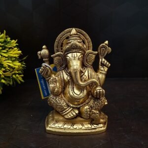 Brass Designer Ganesha Idol Small