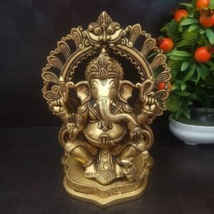 brass ganesha with arch statue hindu god idols pooja items home decor gift buy online india