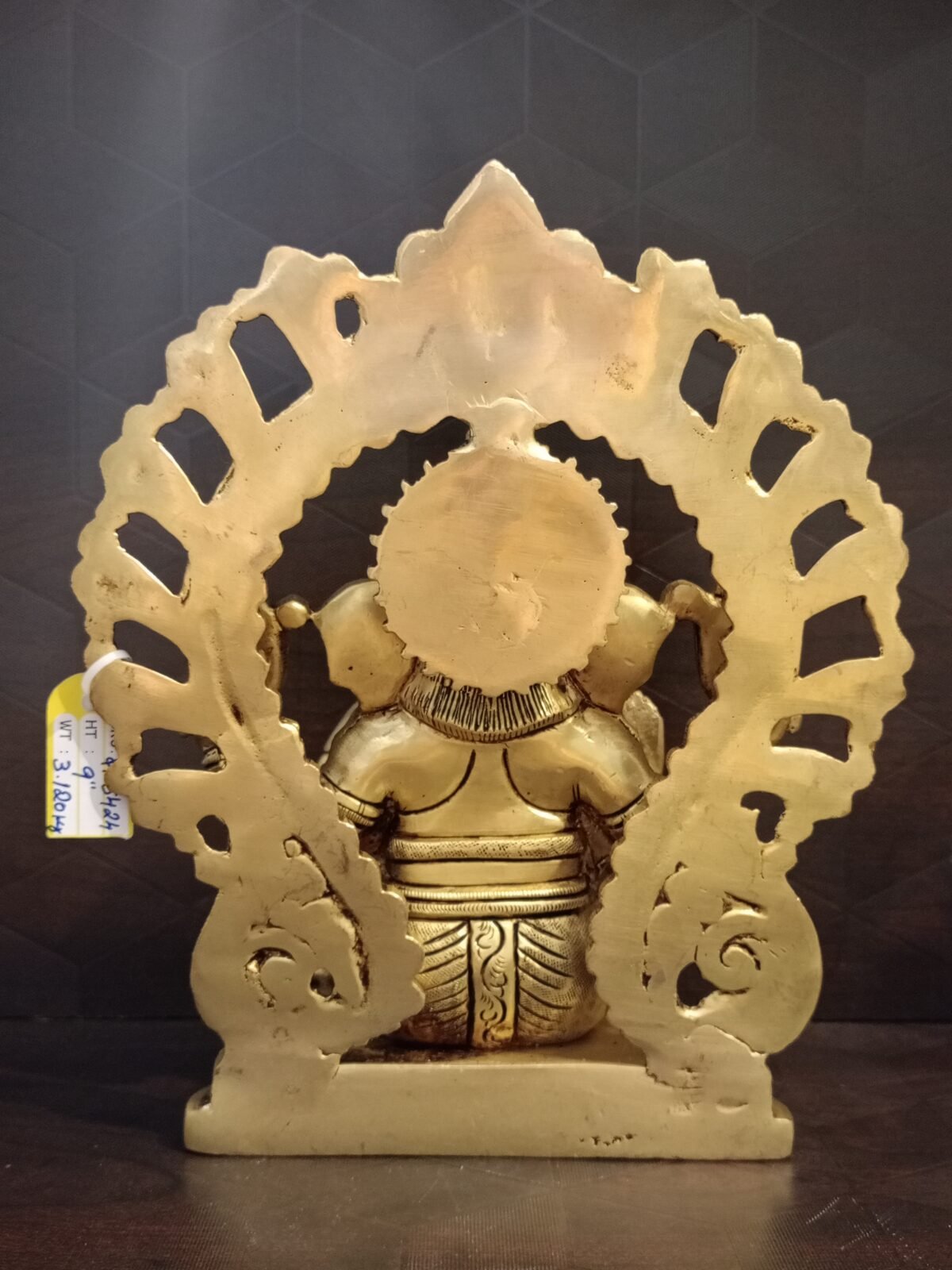brass ganesha with designer arch 3 scaled