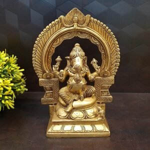 brass ganesha with designer arch idols pooja items hindu god statues home decor gift buy online coimbatore 3