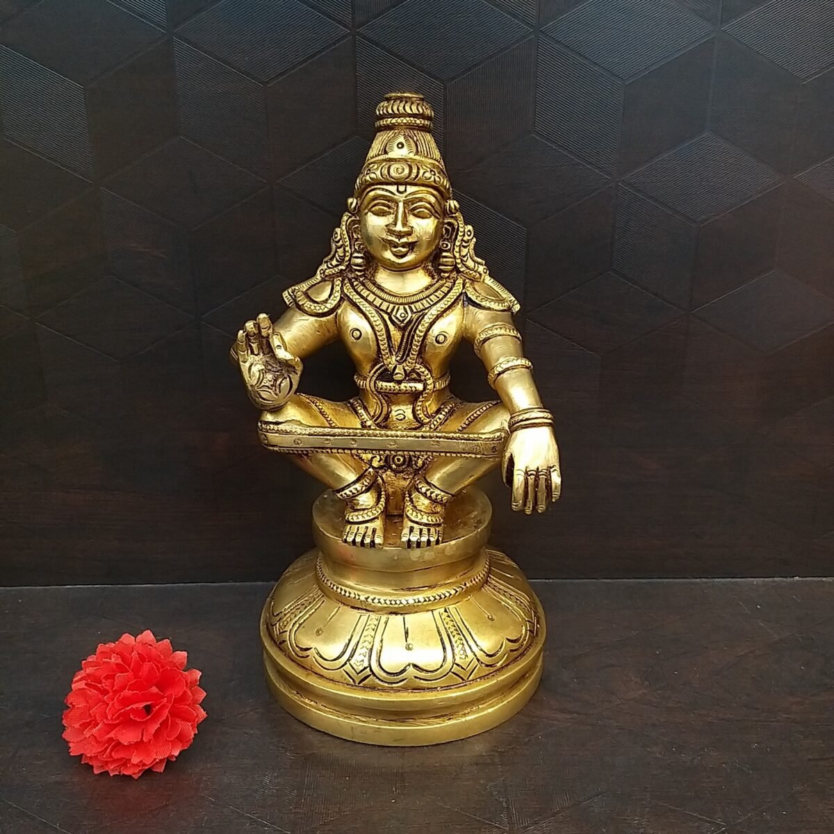 brass god ayyappan idol pooja items hindu god statues home decor gift online india
