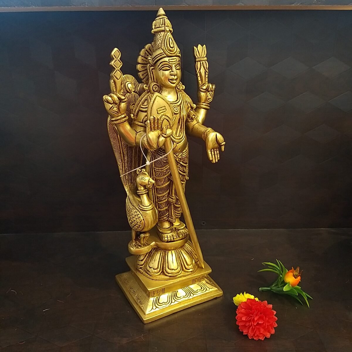 brass god murugan statue home decor pooja items hindu god gift buy online india 1 scaled