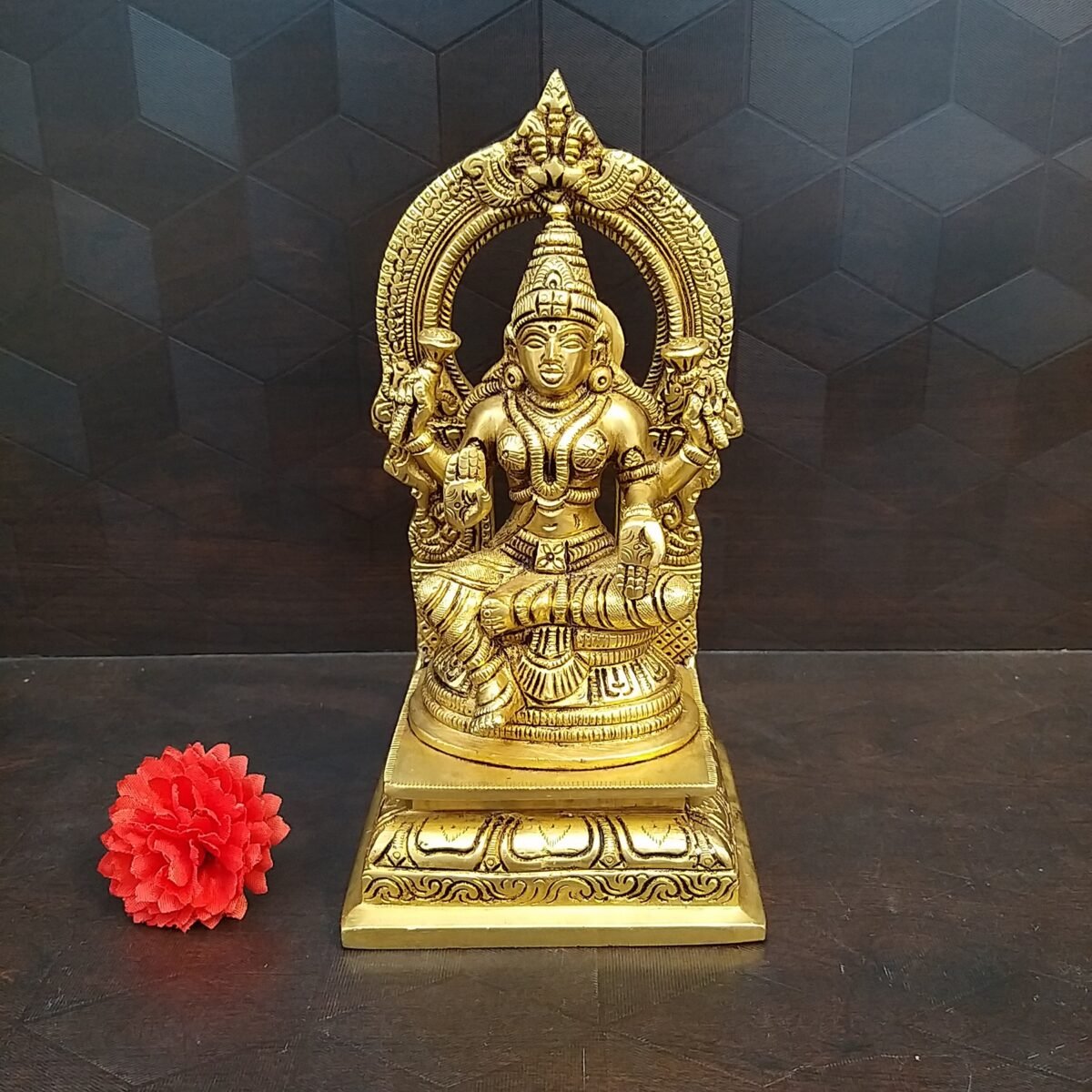 Brass Lakshmi with Arch Statue