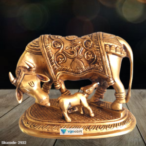 brass kamadhenu with om statue hindu god idols pooja items gift buy online india