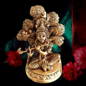 brass krishna under tree statue hindu god idols buy online pooja gifts home decors india