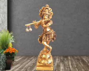 Brass Lord Krishna Decorative Sculpture & Statues Online India