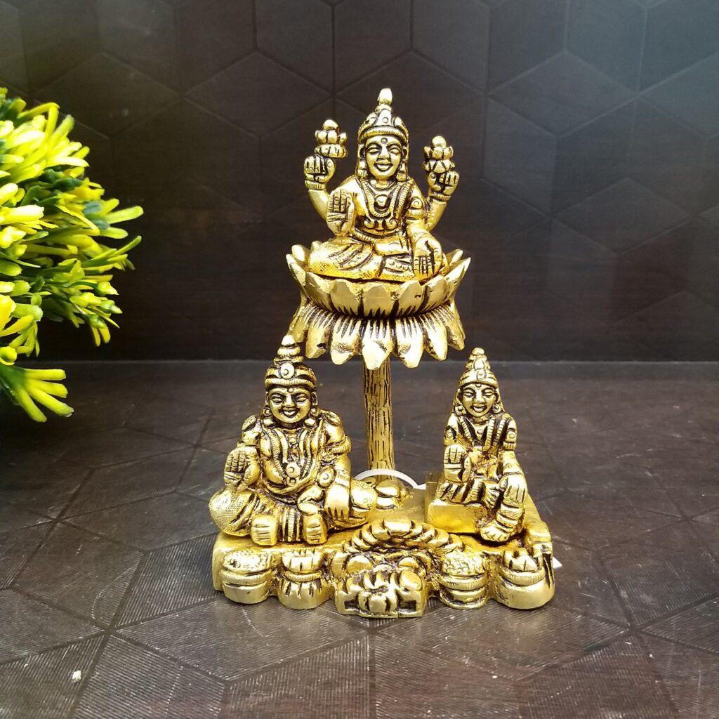 Brass Lakshmi Kuberar Idol Small