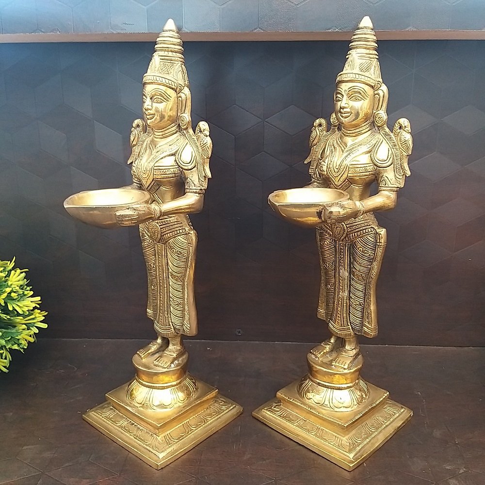 brass paavai lakshmi villakku idol pooja items home decor gift online coimbatore 2