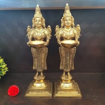 Brass Paavai Big Diya Statue