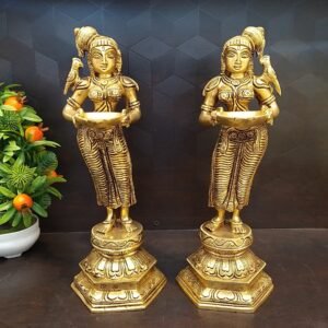 brass paavai lakshmi villakku idols home decor hindu god idols gift buy online india