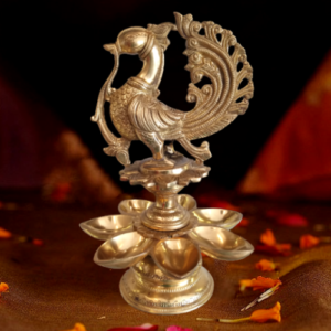 brass peacock diya 7 face home decors diyas hindu god idols buy online gifts coimbatore 2662 2