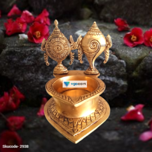 brass sangu chakra diya idol pooja items home decor gift buy online india 4