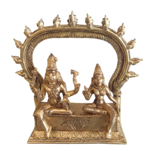 brass shiva parvathi sitting statue hindu god idols buy online India 2470 3