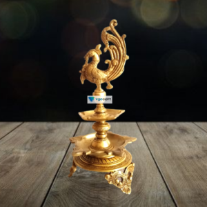 brass two layer peacock diya statue pooja items home decor gift buy online coimbatore 5119