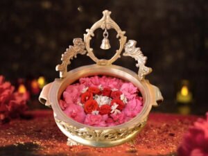 brass uruli flower bowl home decor gifts pooja items 1962