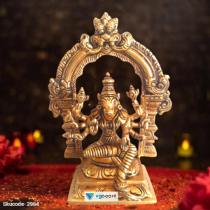 Brass Varahi With Designer Arch Statue