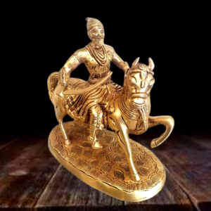 brass veer shivaji maharaj statue hindu god idols buy online pooja gifts home decors india 1
